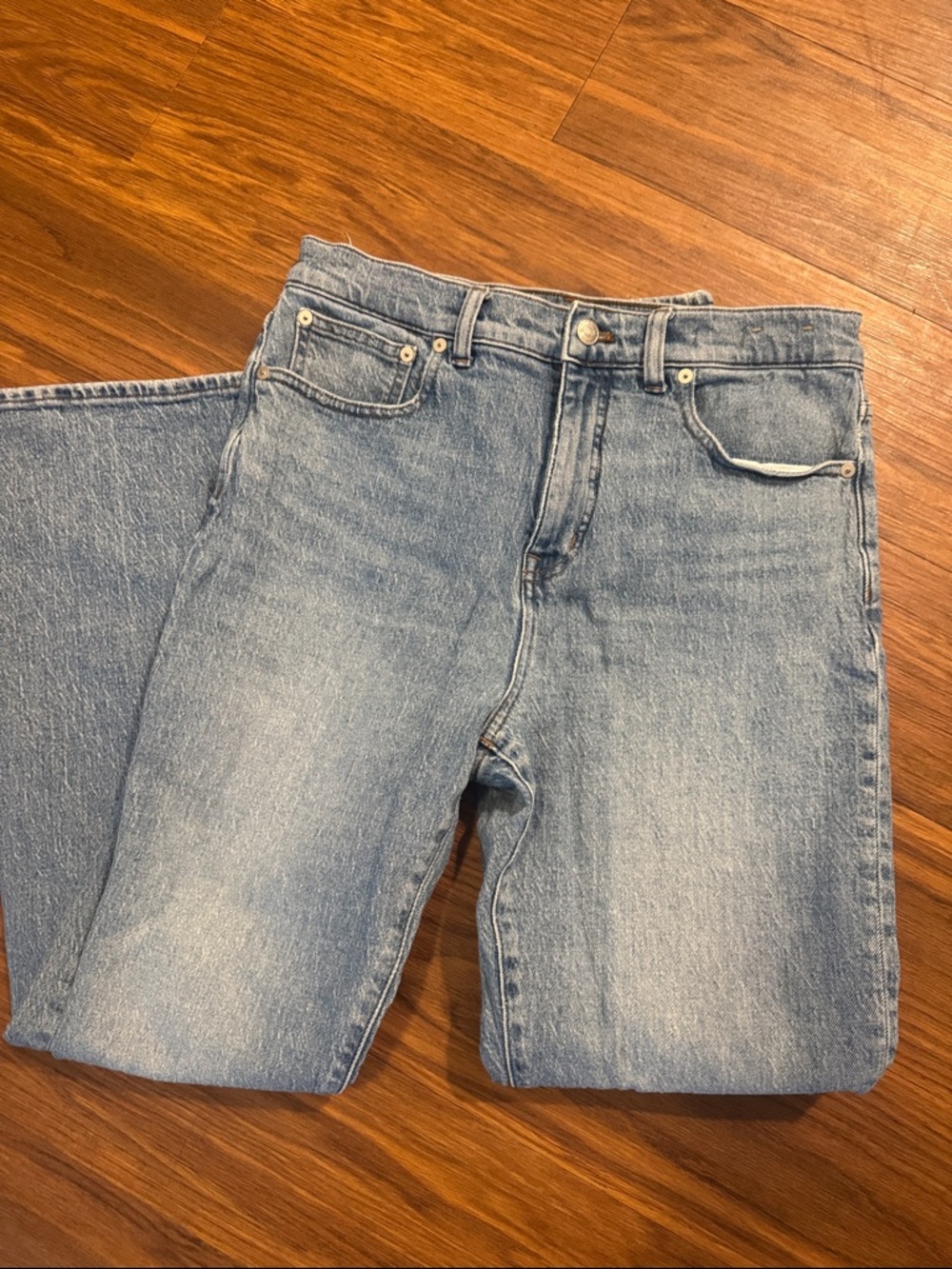 MADEWELL 90s Straight Classic Light Wash Jeans - Picture 2 of 5